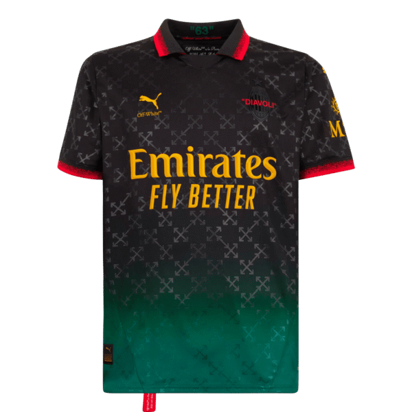 24/25 AC Milan x Off White Black Jersey