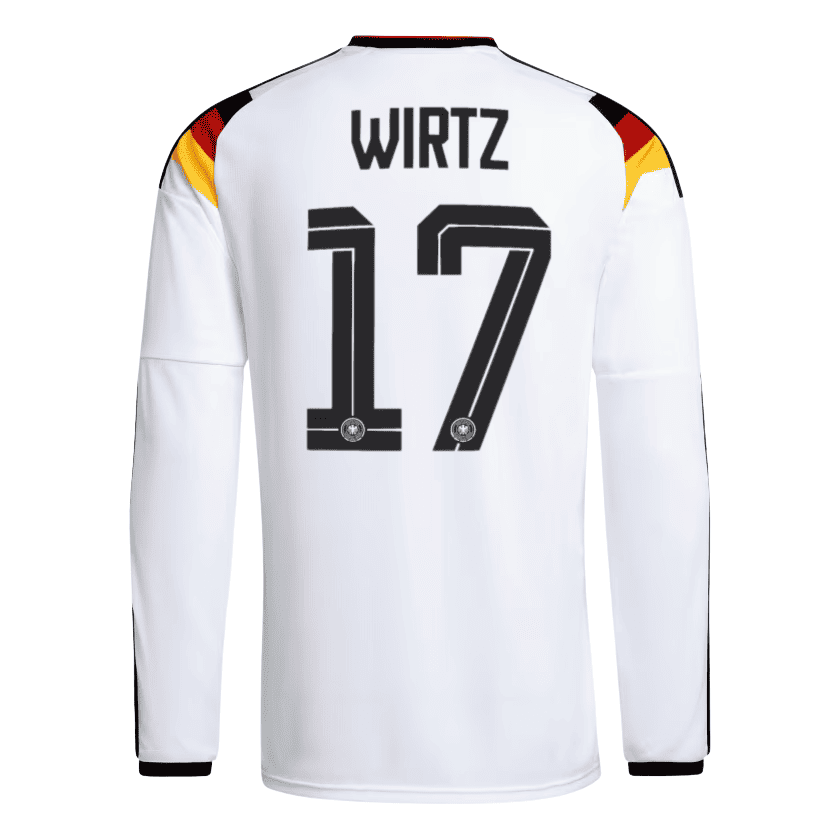 Florian-Wirtz-Long-Sleeve-2.png Florian Wirtz 2026 Germany Long Sleeve Home Jersey - Image 1