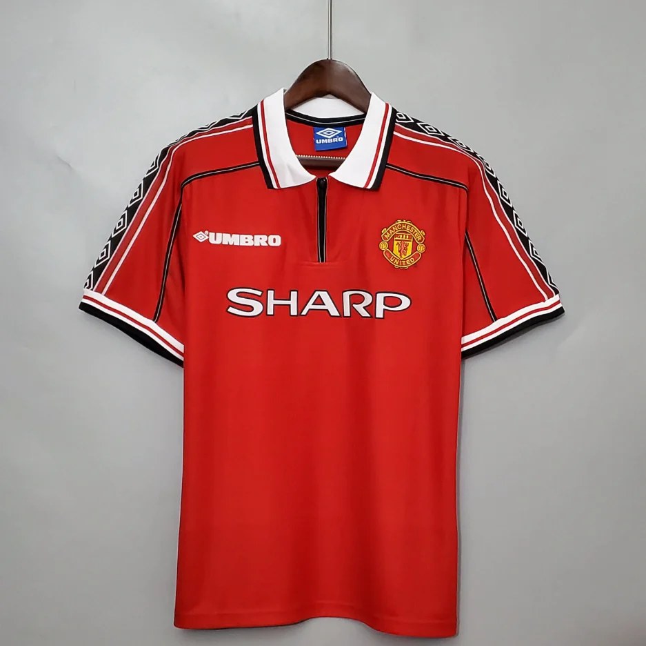 曼联-1998-1999-主场球衣-3.png Manchester United 1998-1999 home shirt - Image 1
